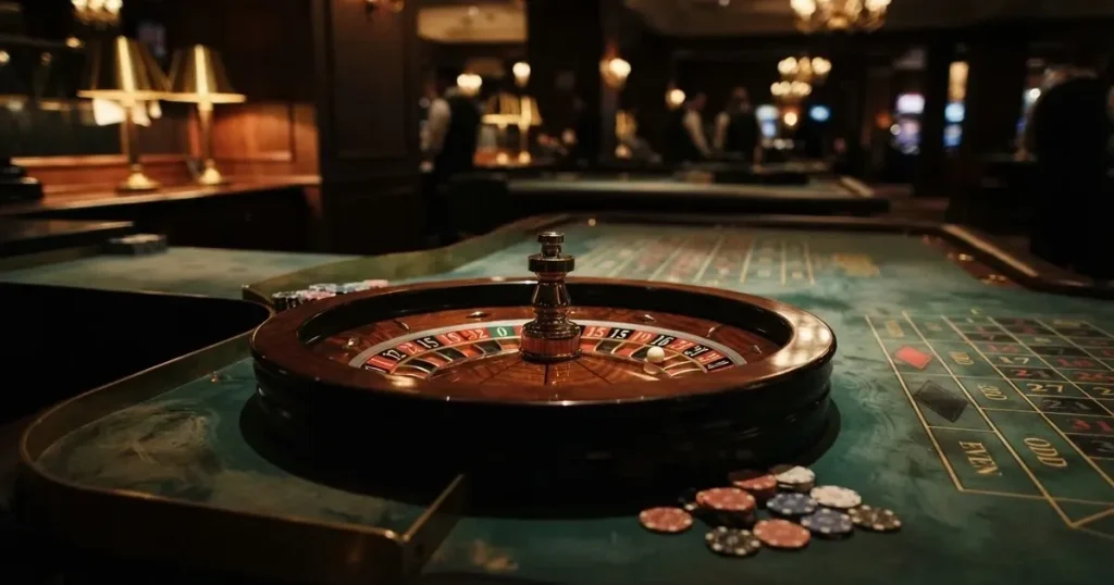Färgglada bollar snurrar i en glaskupol i en lottomaskin, mjukt ljus speglas på kupolen — spela roulette i sverige