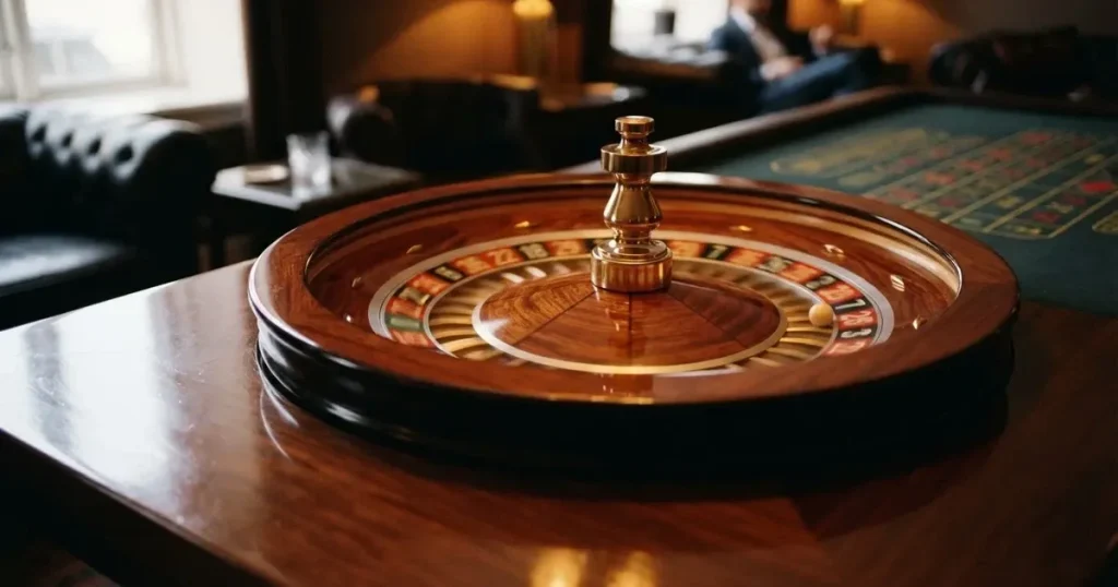 Ett roulettehjul snurrar på ett blankt träbord, den vita kulan glimmar i takljusets guld — svenska nätcasinon